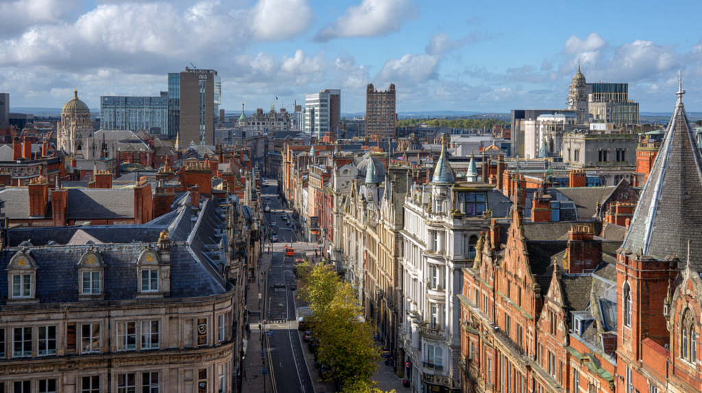 ⓒ 2026 Rich & Rich Skyline of the UK lined with century-old historic high-rise buildings