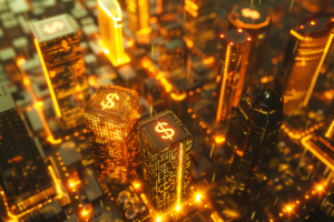 ⓒ 2026 Rich & Rich A grand visualization of wealth where digital financial infrastructure and futuristic urban architecture merge to create global asset value.